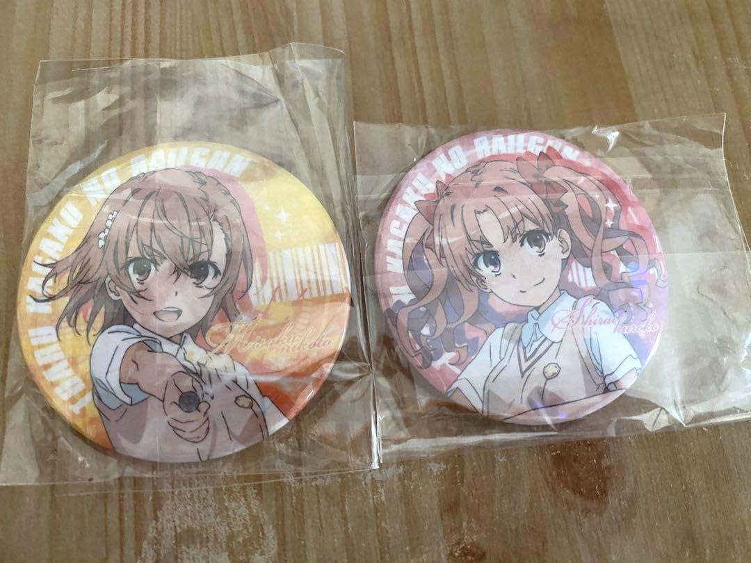 Amazon | とある科学の超電磁砲 とある バッジ 御坂美琴 白井黒子 缶